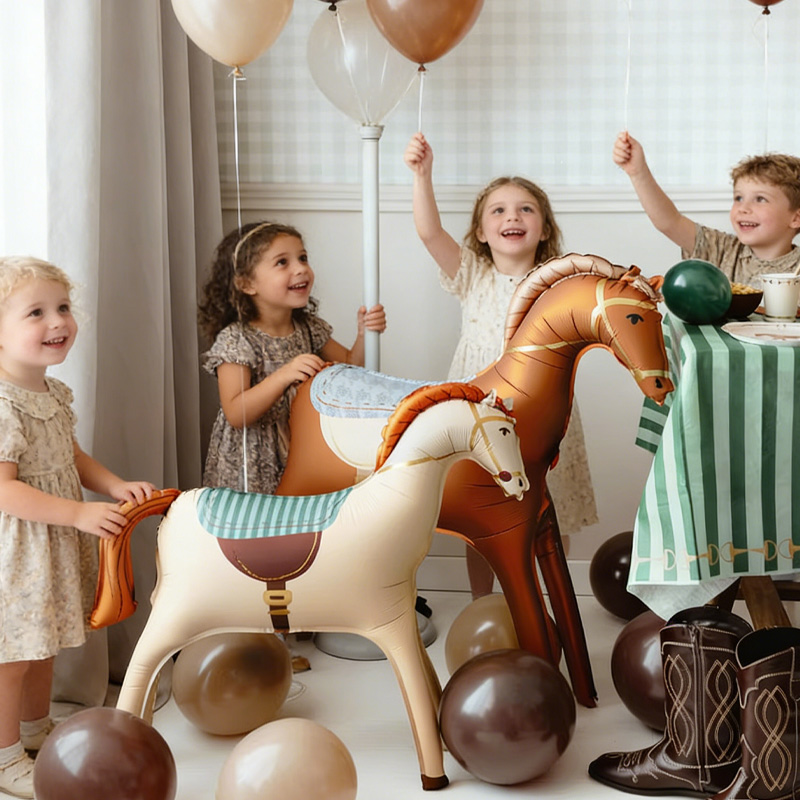Personalized Giant Horse Foil Balloon Horse Baby Balloons First Birthday Party Decorations Pony Gift for Equestrain Lovers
