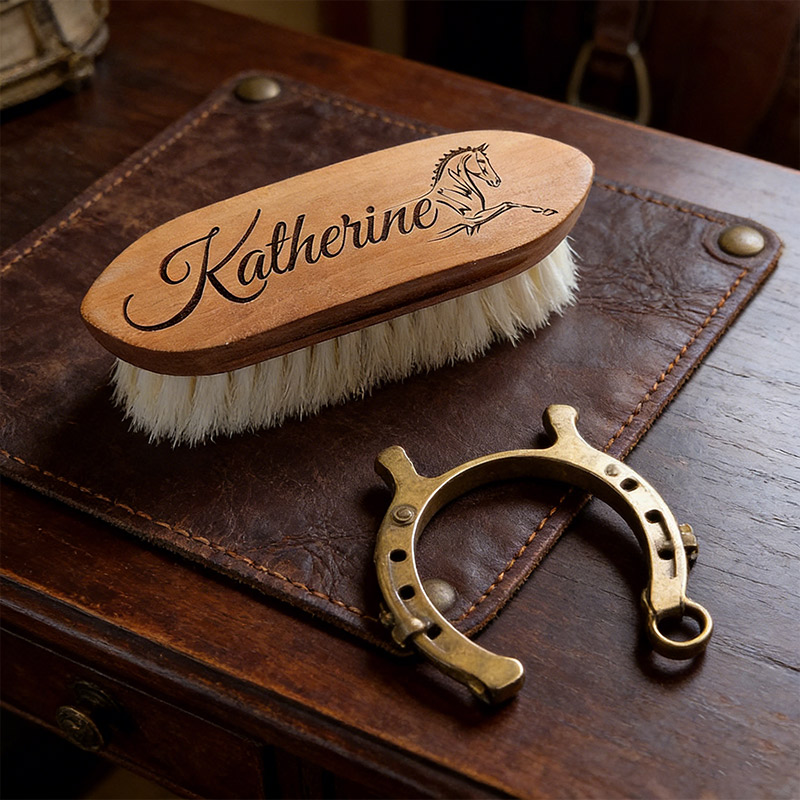 Personalized Horse Brush Custom Designs and Name Gift for Equestrian Enthusiasts
