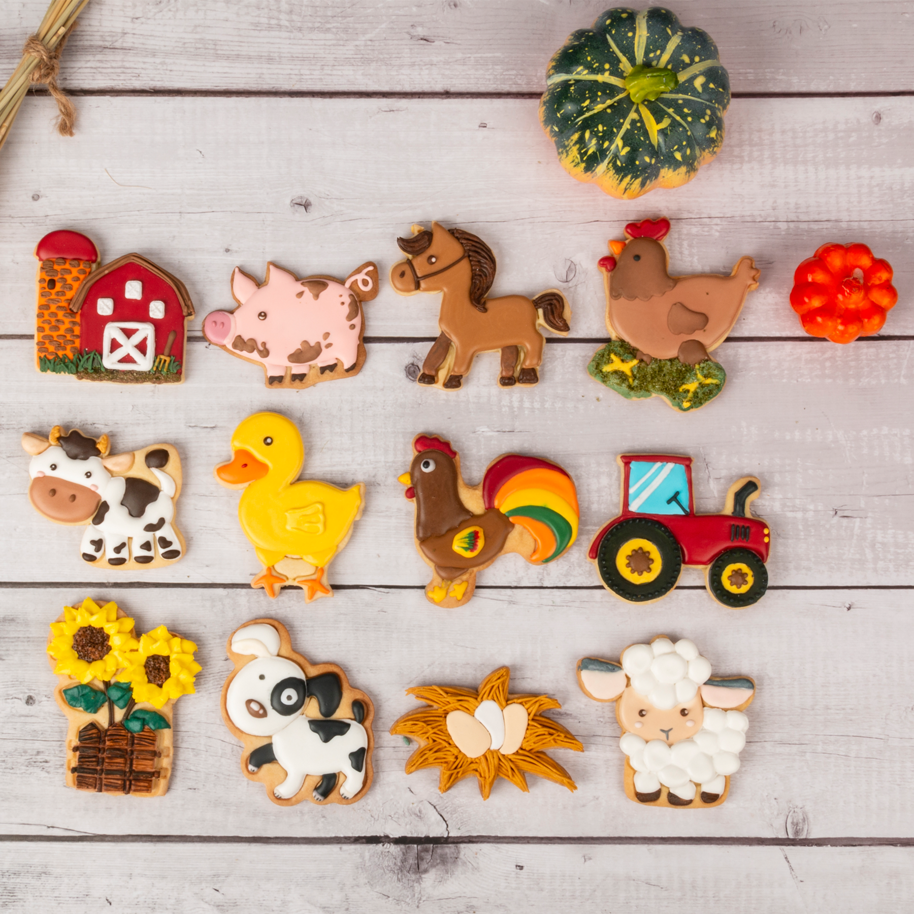 Cow Sheep Rooster Hen Chickens Rabbit Goose Cookie Cutters Cookie Stamp Cookie Molds Home Cookie Cutters