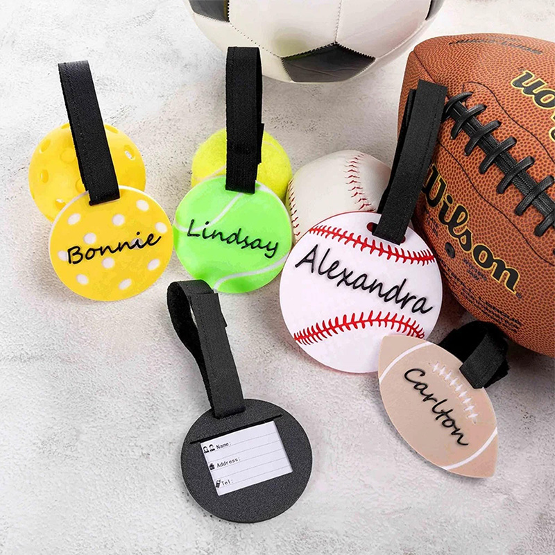 Personalized 3D Printed Softball Basketball Sports Luggage Bag Tag with Name 