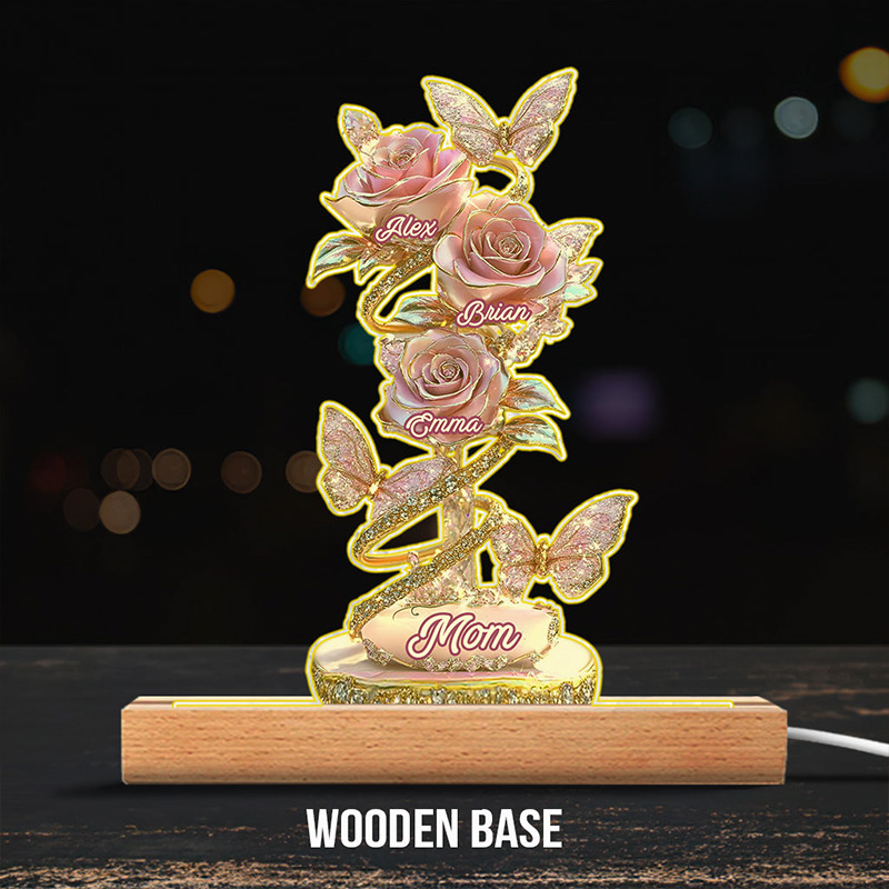 Personalized My Garden Gift For Mom Grandma Custom Shaped Acrylic Plaque Mother's Day Gift