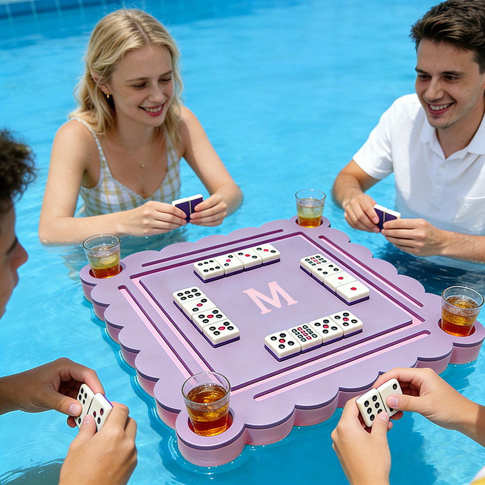 Custom Floating Mahjong Table for Pool Personalized EVA Water Mahjong Game Table for Summer Fun and Parties
