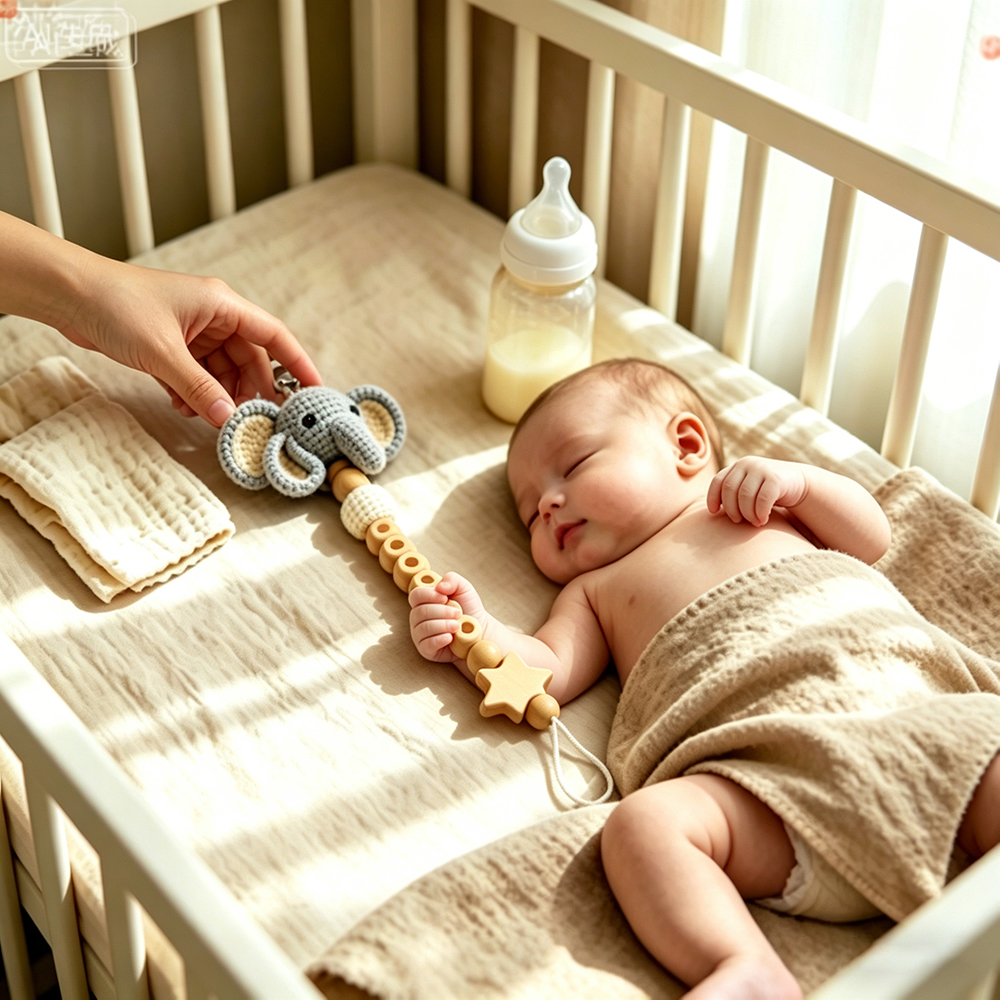 Personalized Crochet Pacifier Clip Custom Name Baby Pacifier Holder Neutral Boho Baby Accessory Newborn Gift Baby Shower Present