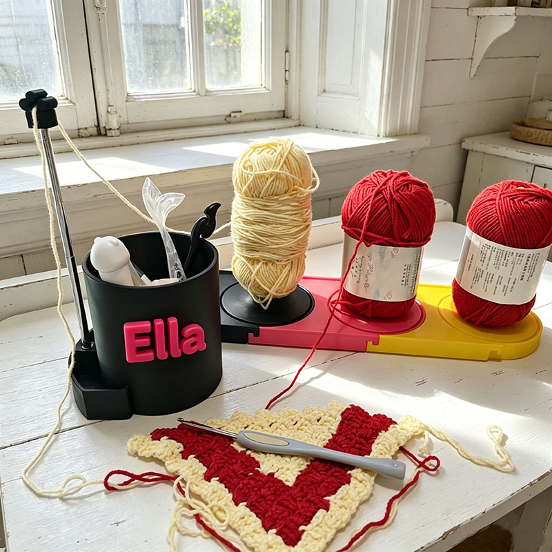 Personalized Crochet Tool Storage Box Crochet Tool Storage Rack Yarn Ball Holder Which Feeds by Revolving the Wool for Knitting and Crocheting