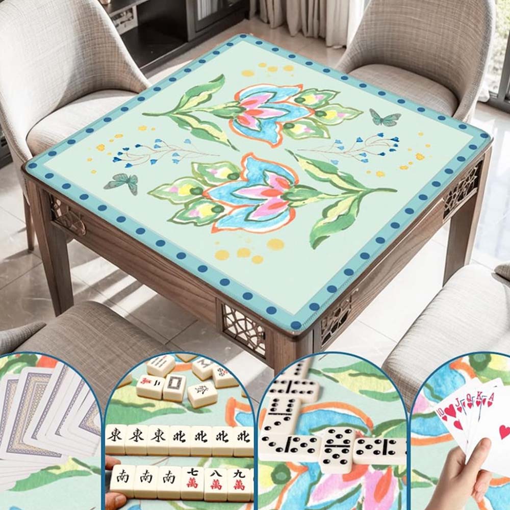 Summer Whimsy Floral Watercolor Mahjong Mat