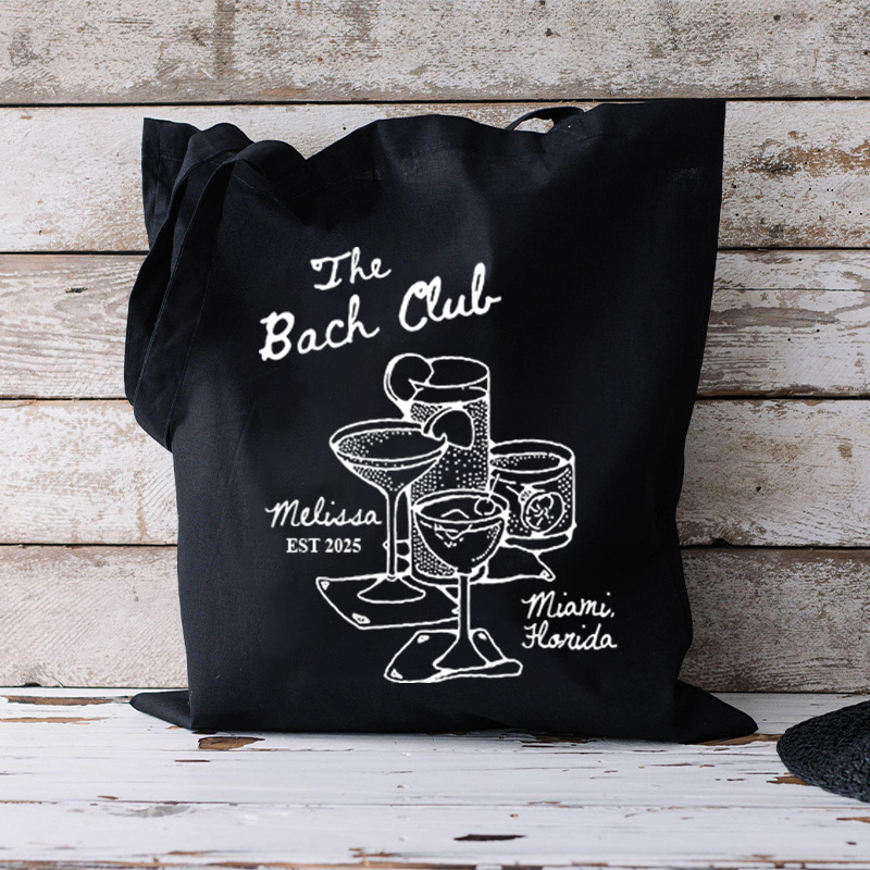 Personalized The Bach Club Cocktail Tote Bag Bridesmaid Tote Bachelorette Party Gift for Bride