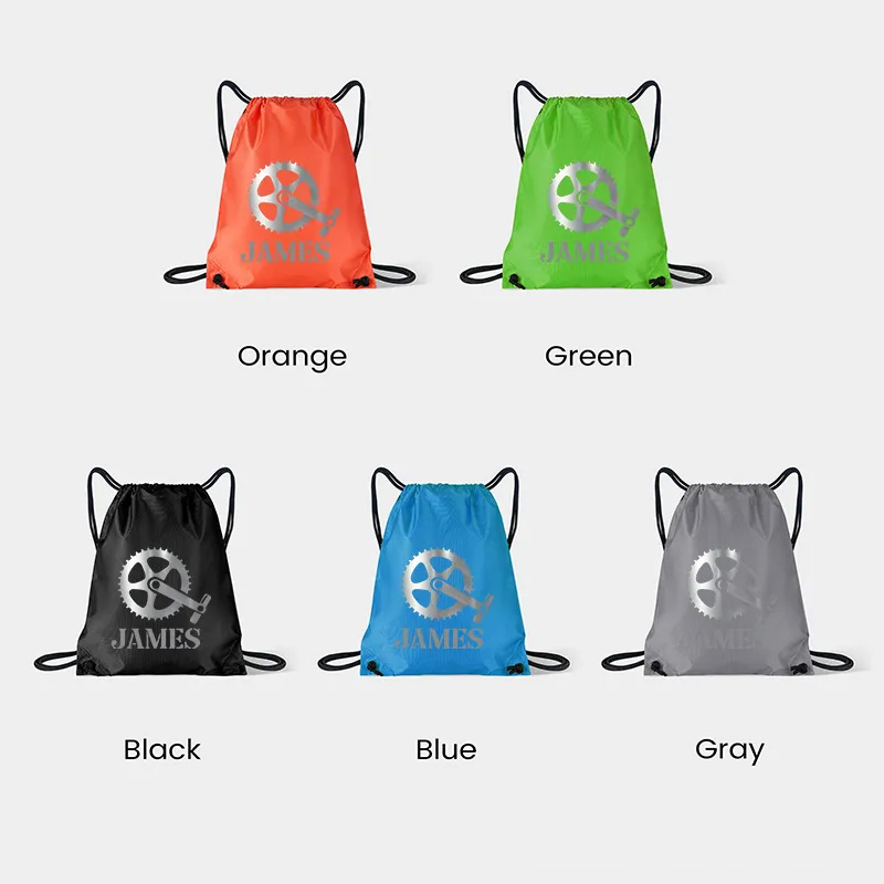 Personalized Gear Riding Drawstring Bag Team Sports Backpack Bags for Cycling Lovers