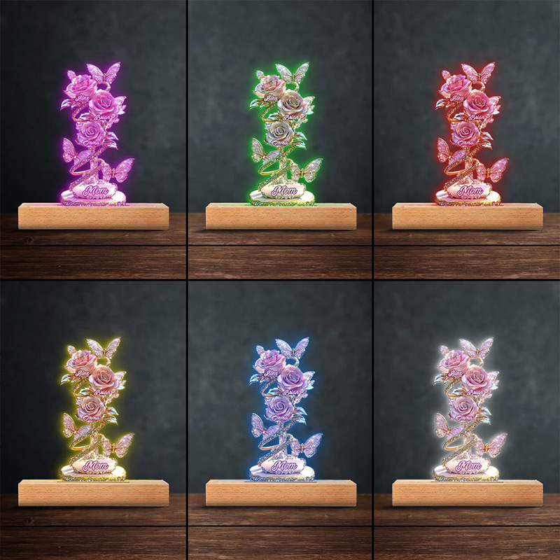 Personalized My Garden Gift For Mom Grandma Custom Shaped Acrylic Plaque Mother's Day Gift