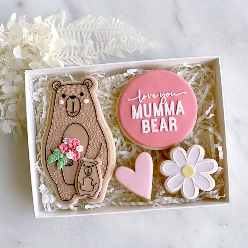Personalized Bear and Cub Cutter & Debosser Set Baking Lover Gifts