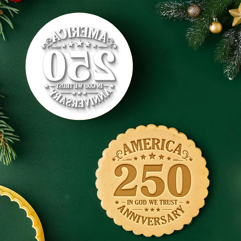 Personalized Cookie Cutter America 250 Years Anniversary In God We Trust Cookie Stamp