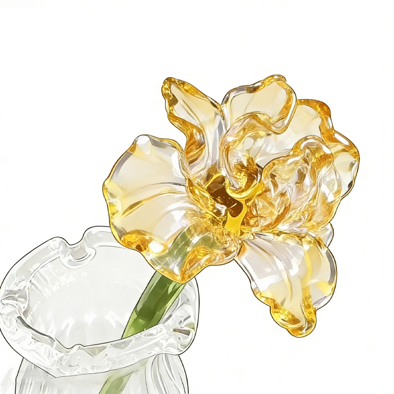 Handmade Glass Flower Bouquet Gift Eternal Bloom Home Office Decoration Friendship Keepsake Mother's Day Gift