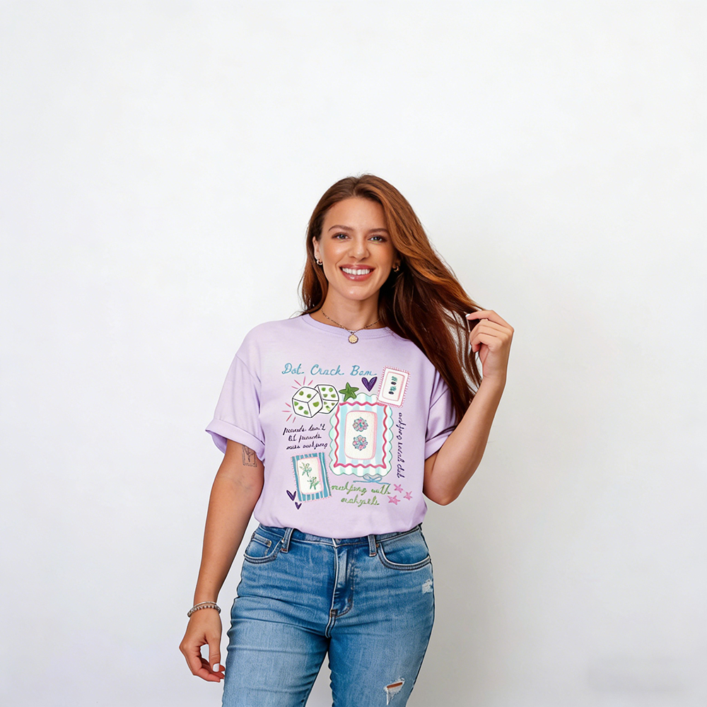 Mahjong Collage T Shirt  Mahjong Graphic Tee Gift for Mahjong Lovers and Game Night