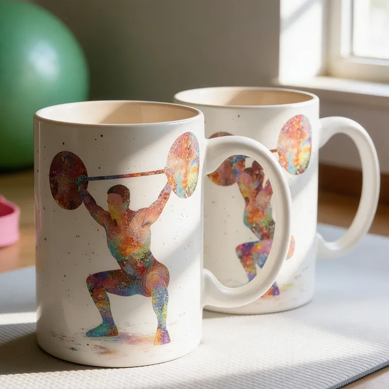 Personalized Couple Mug Fitness Gift Weightlifting Mug Female Weightlifter Gift Fitness Cup for Gym Lover