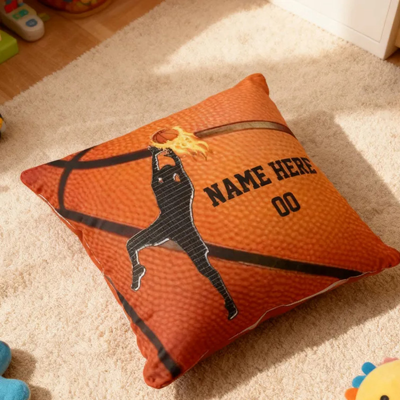 Personalized Basketball Pillow with Custom Name and Number Design