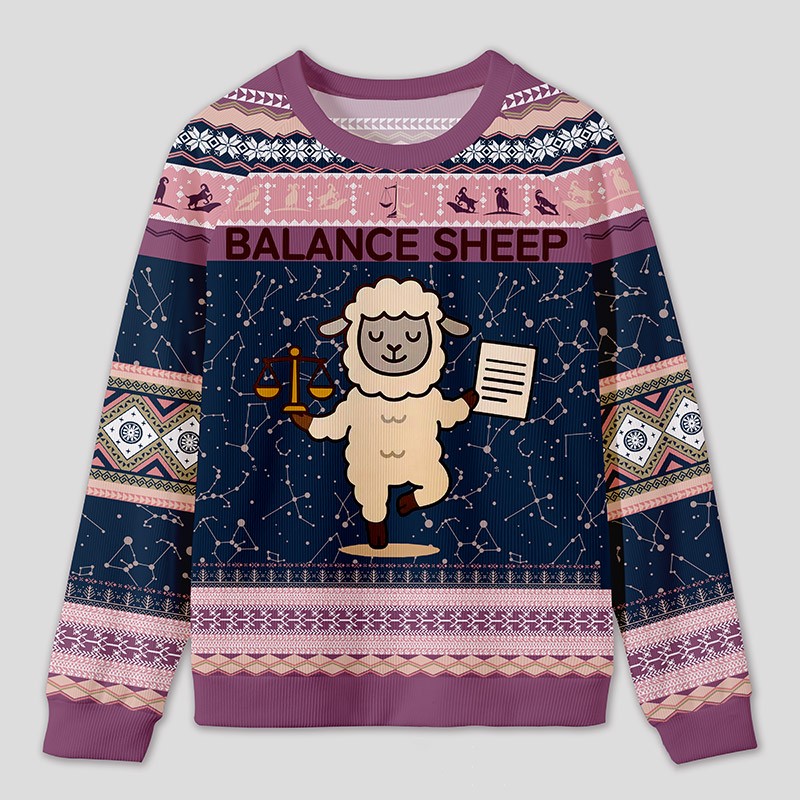 Personalized Enigmatic Sheep Humor Ugly Sweater Office Holiday Party Gift for Accountants
