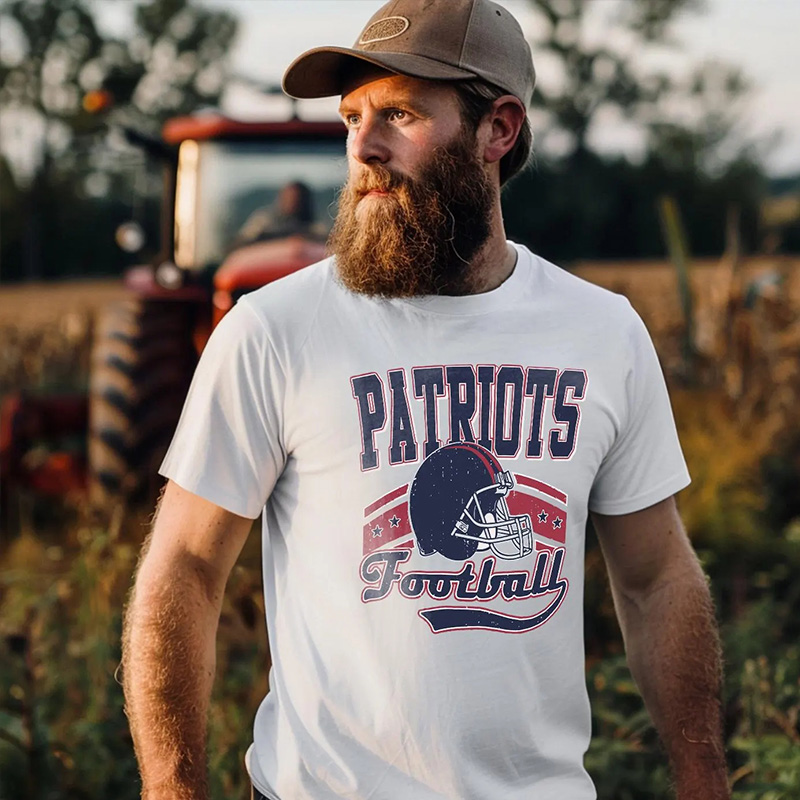 Personalized American Football Team T-Shirt Baseball Mom Shirt With Retro Helmet Design