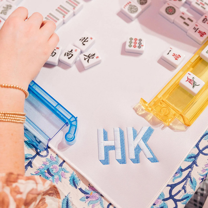 [Copy]Personalized Golf Themed Mahjong Mat, Custom Golf Mahjongg Table Pad, Gift for Golf and Mah jong Lovers