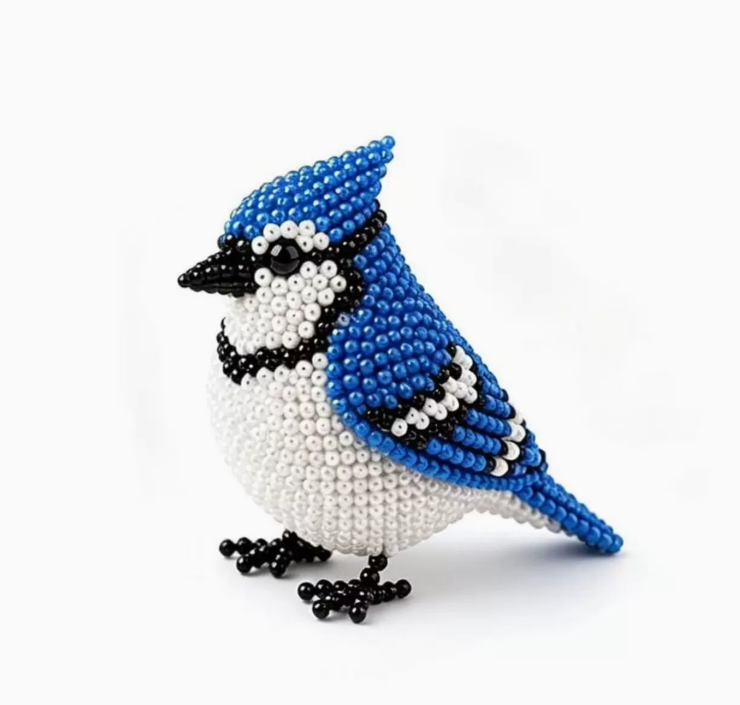 Personalized DIY Bead Bird Handmade Beading Kit Cute Animal Ornament Craft Gift For Adults Bird Lover Home Decor