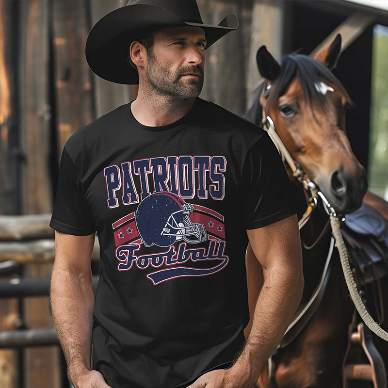 Personalized American Football Team T-Shirt Baseball Mom Shirt With Retro Helmet Design