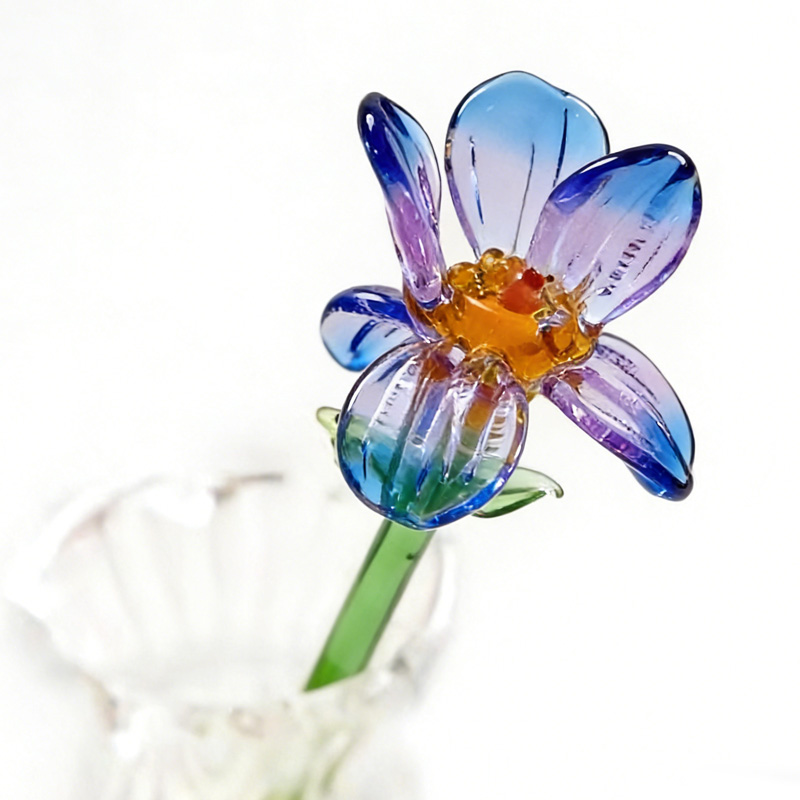 Handmade Glass Flower Bouquet Gift Eternal Bloom Home Office Decoration Friendship Keepsake Mother's Day Gift