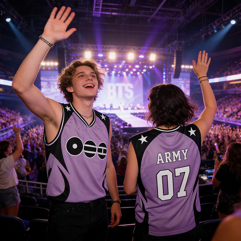 Personalized K-Pop Basketball Tank Top Jersey Concert Basketball Tank Top World Jersey Tour For Army
