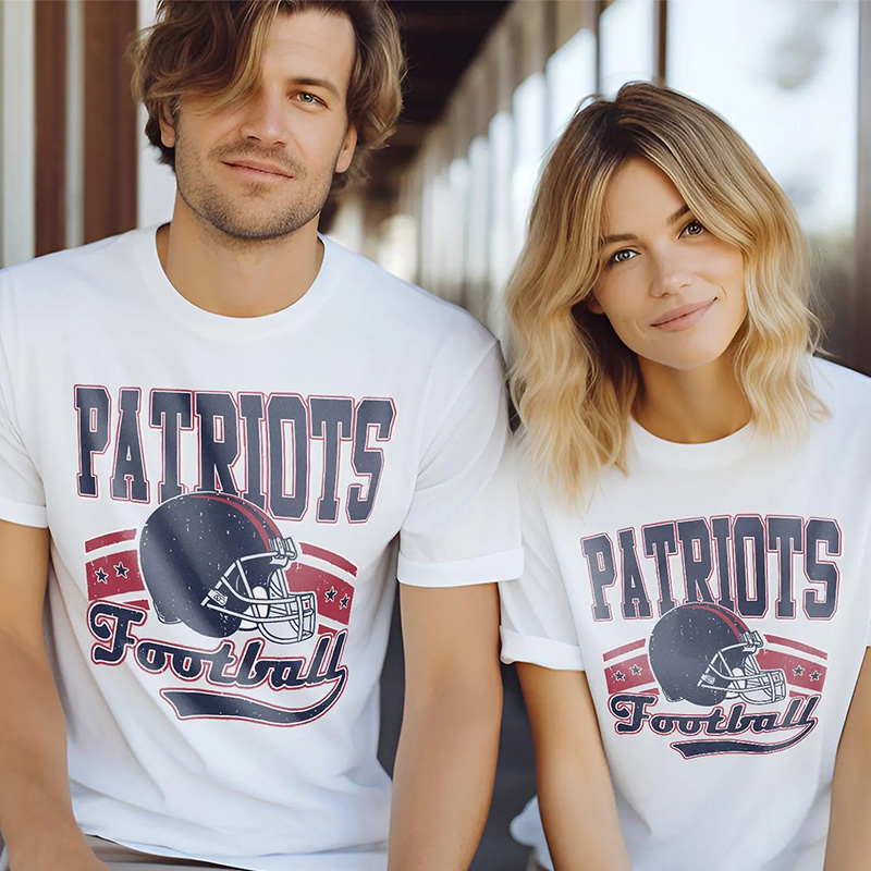 Personalized American Football Team T-Shirt Baseball Mom Shirt With Retro Helmet Design