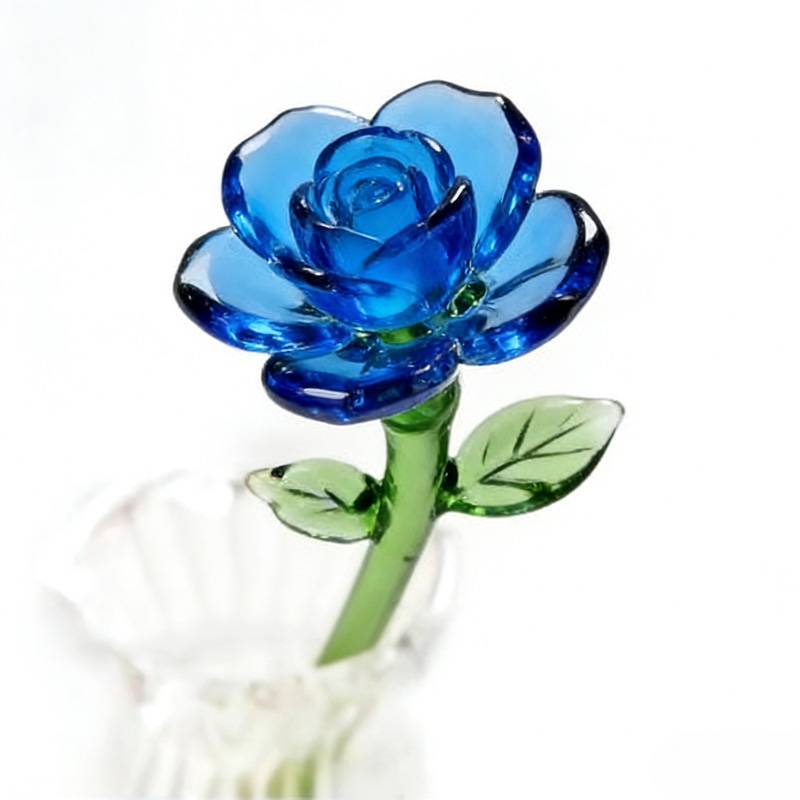 Handmade Glass Flower Bouquet Gift Eternal Bloom Home Office Decoration Friendship Keepsake Mother's Day Gift