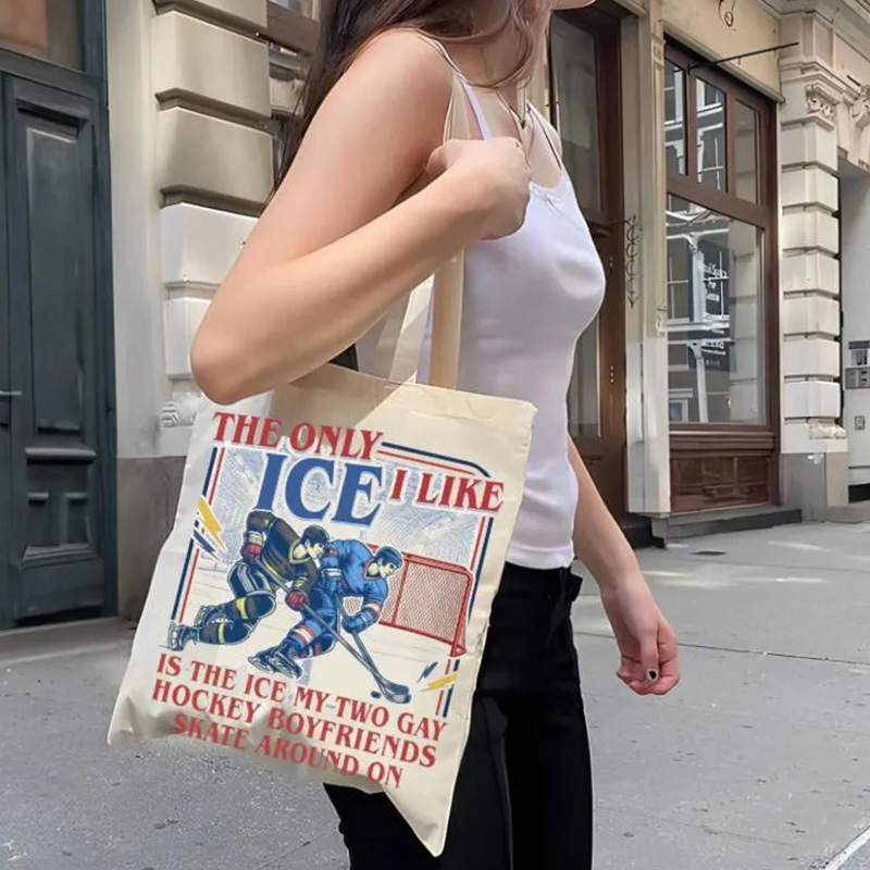 Personalized HR Hockey Romance Book Design Hockey Tote Bag with Custom Style For Movie Book Fans Gift