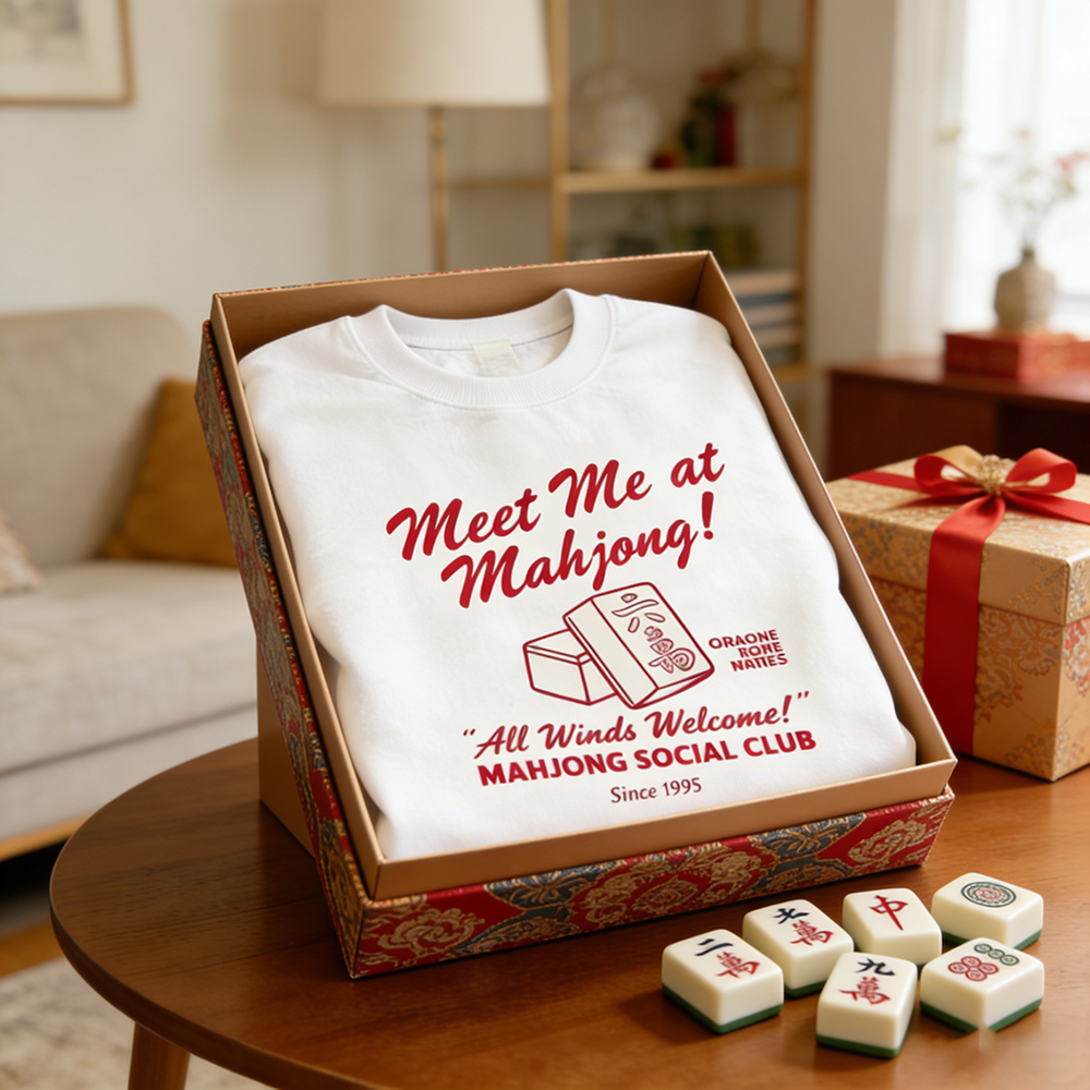 Funny Mahjong Sweatshirt Retro Social Club Crewneck Pullover Mahjong Gift for Women and Game Night Lovers