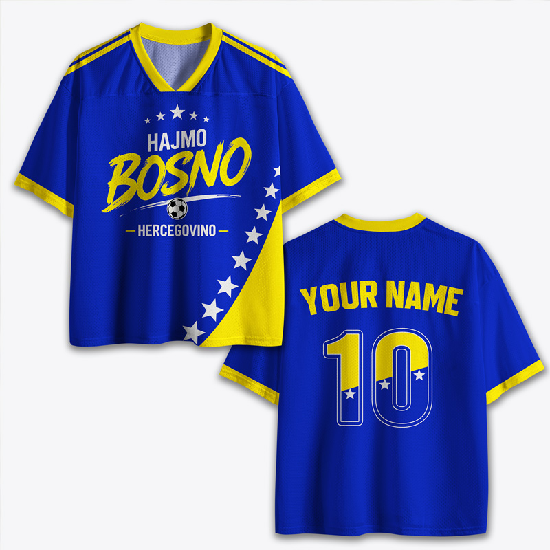 Personalized Bosnia Zmajevi Soccer Competition Jersey 2026 Zmajevi Bosnian Soccer Game Day Outfit Balkan Sports Fan Gift