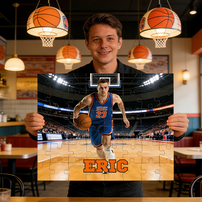Personalized Basketball Puzzle College Basketball Player Custom Photo with Name The Perfect Gift for Basketball Enthusiasts