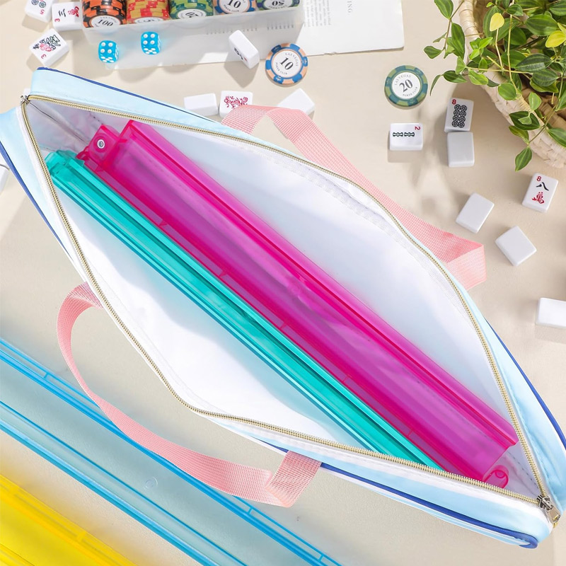 Personalized Mahjong Rack Bag for Mahjong Game Storage Mah Jong Tile Bags with Zipper for Tiles and Pushers Rack Storage Carrying Bags Gifts Accessories