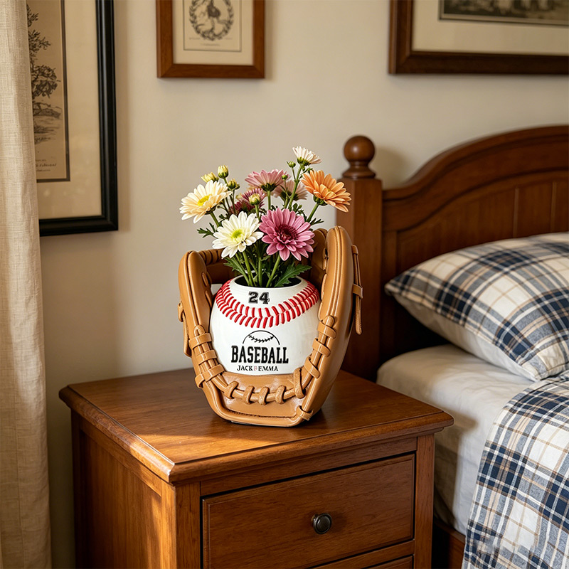Personalized Baseball Ball Planter Gift Decoration Home Decor Unique Gift for Baseball Mom