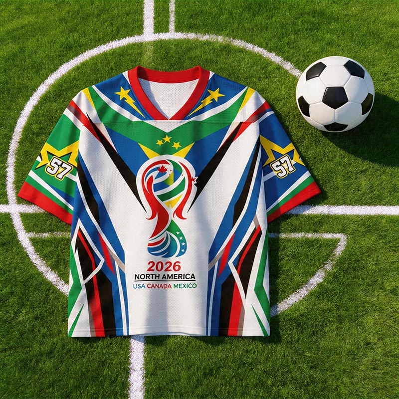 Personalized Football Mesh Jersey Colorful Sport Graphic Style Custom Name and Number for Football Fans