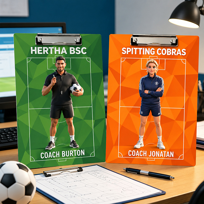 Personalized Animated Characters Clipboard Custom Photo Name Soccer Coach Gift for Coach Thanks Gift
