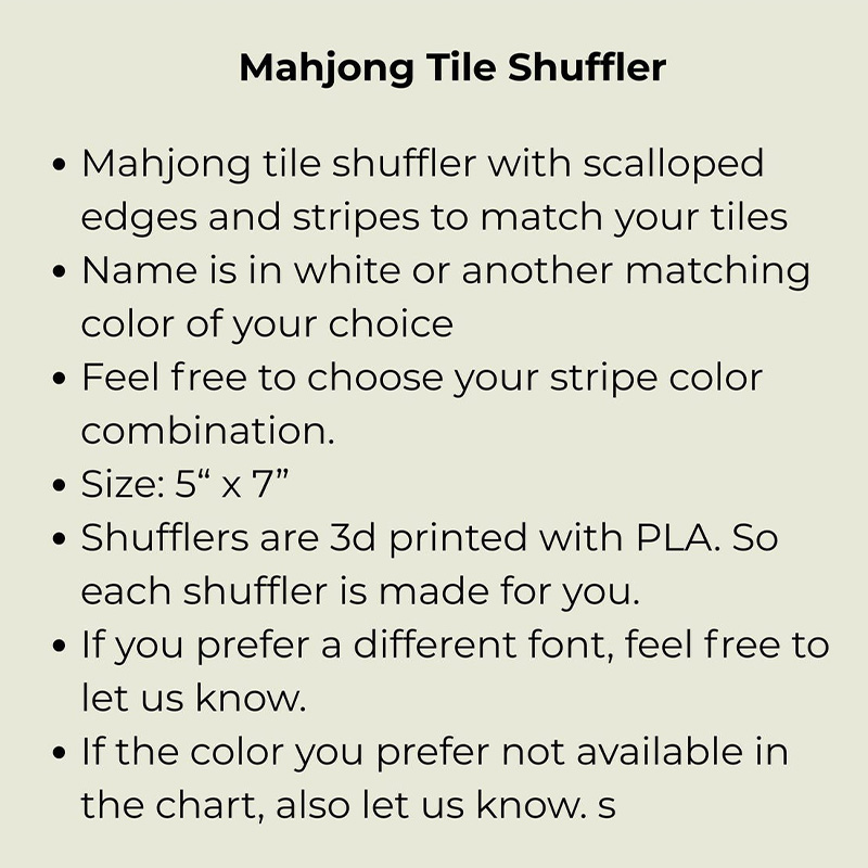 Mahjong Tile Mixer Personalized Mahjong Accessory Mahj Gift Tile Shuffler Mahjongg Lover Gift Custom Sponsor Souvenir Trendy Stripe Shuffler