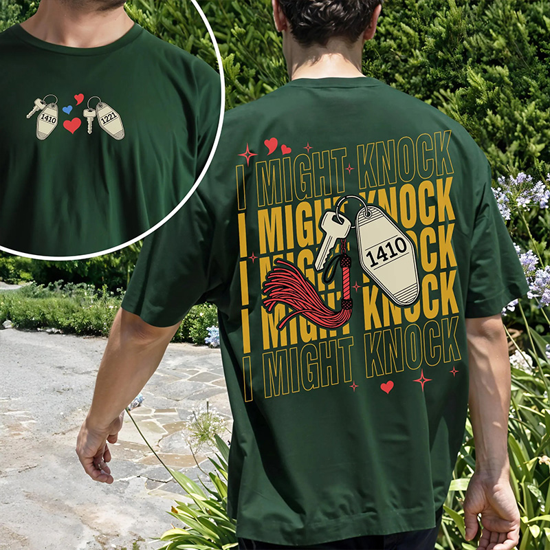 Personalized HR "I Might Open I Might Knock" Hockey Unisex T-Shirt , Gift for Her Him