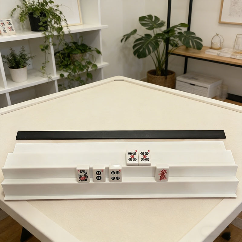 Siamese Mah Jongg Racks Double Handed Set with black Pushers Includes 2 racks and 2 pushers for American-Style Mahjong