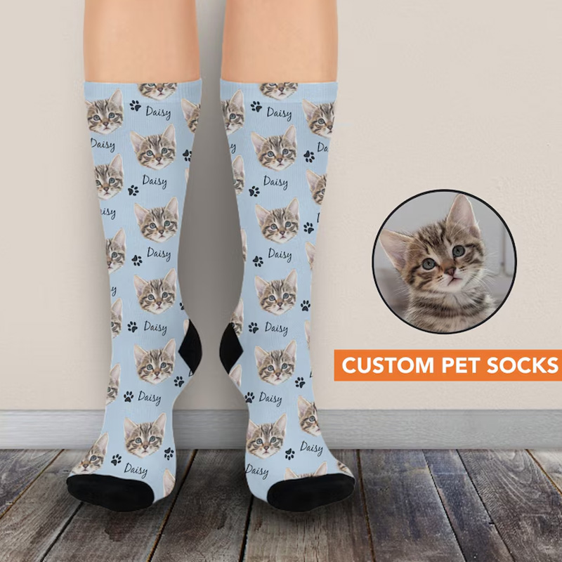 Personalized Horse Socks With Faces Custom Gift for Friend or Sister Birthday Gifts for Her for Rider Equestrian Riding Lovers