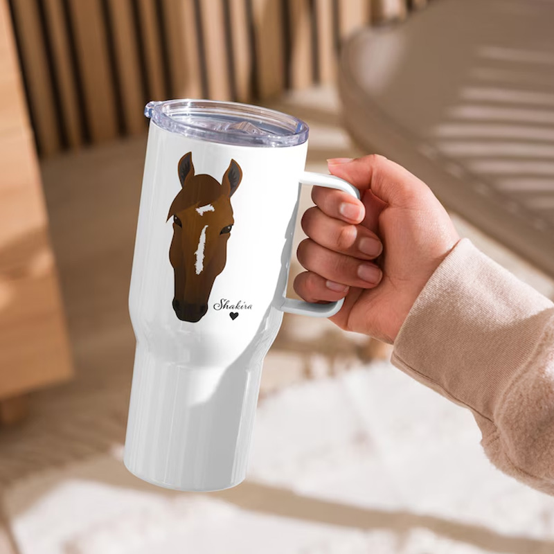 Personalized Horse Tumbler Riders Equestrian Gift for Riding Lover