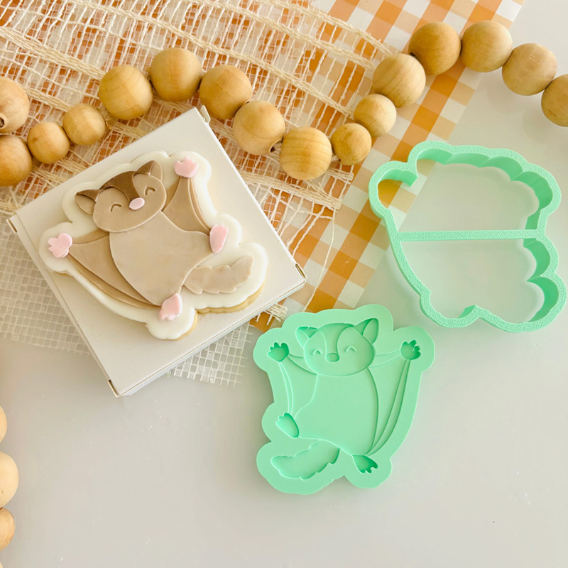 Adorable Animal Custom Name Kids Birthday Fondant Stamp Baking Tool Cookie Cutter