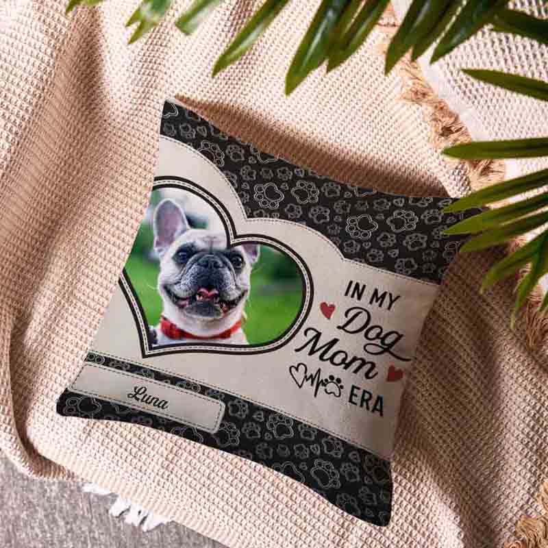 Personalized Dog Lover Dog Mom Era Throw Pillows