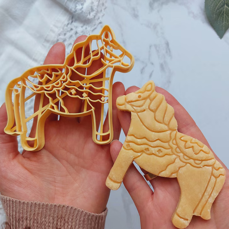 Personalized Horse Cookie Cutter Gift For Horse Lover Barn Owner Cutter 3D Printed Baking Supplies Fondant Tool Craft Stamp for Riding Lovers