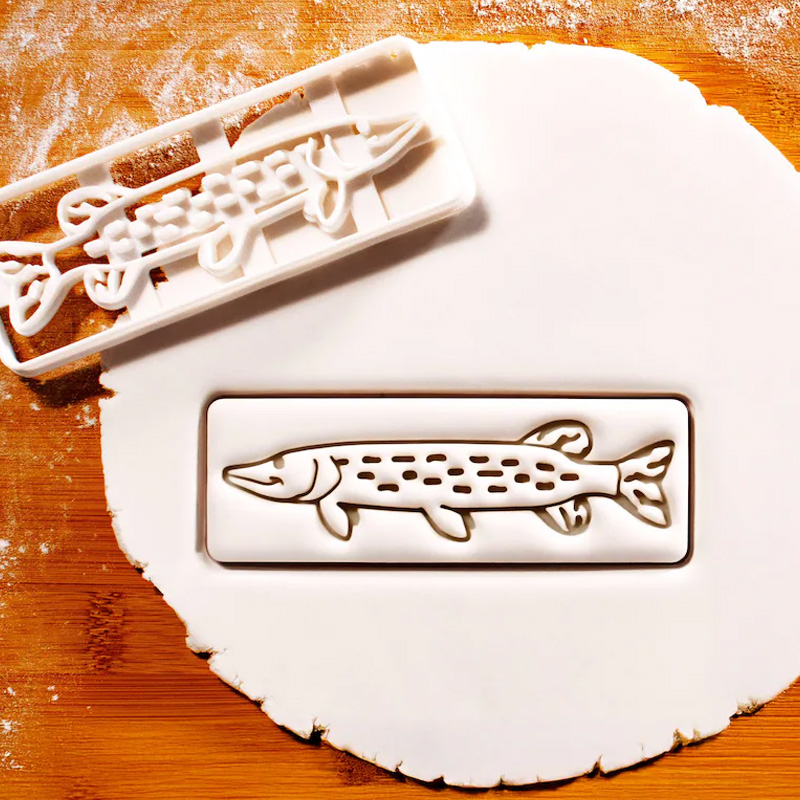 Personalized Fish Clay Cutter Seafood Party Baking 3D Printed Baking Tool Craft Stamp for Fishing Lover