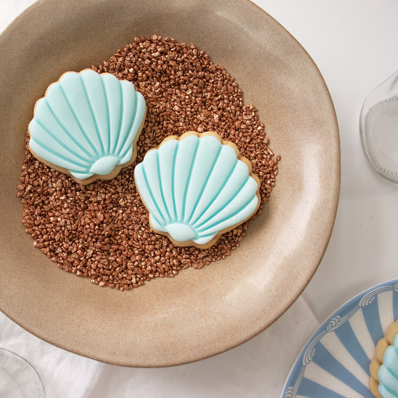 Personalized Seashell Cookie Cutter Beach Ocean Baking Mold 3D Printed Baking Tool Beach Parties Craft Stamp for Fishing Lover