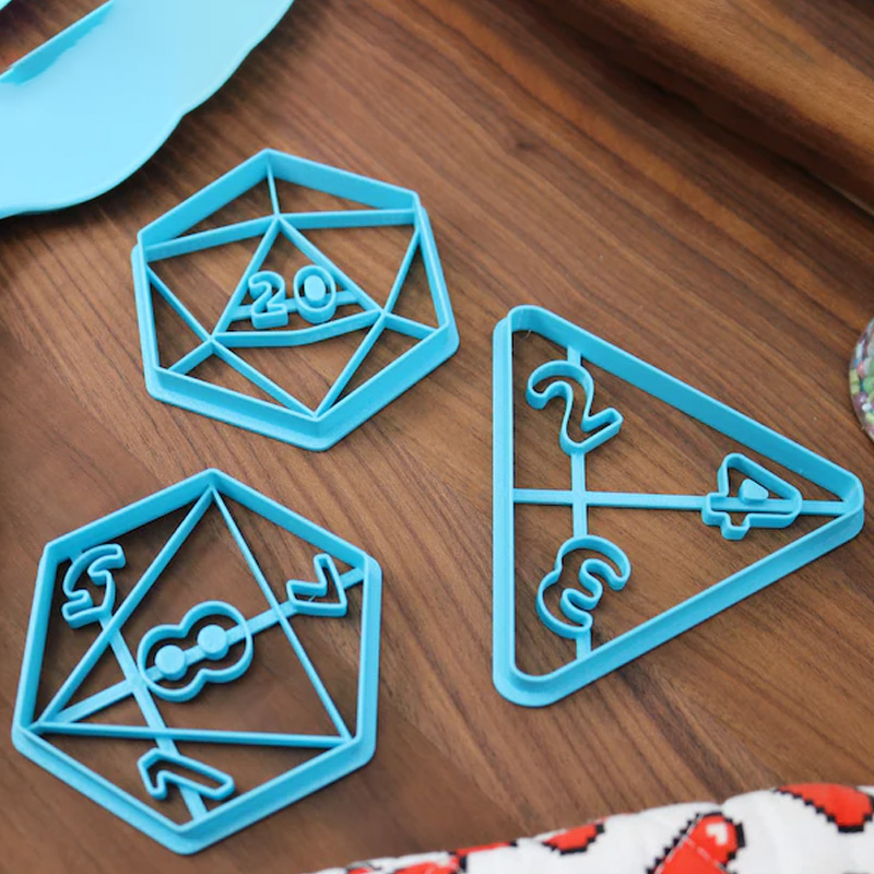 Personalized Dice Cookie Cutter Game Night Baking 3D Printed Baking Tool Craft Stamp for Geek Lover