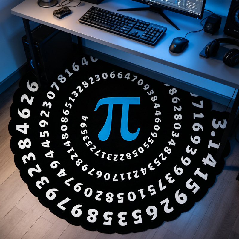 Personalized Mathematical Symbols Graphic Rug Doormat Kids Nerd Bedroom Playroom Rug Gifts for Geek Lover
