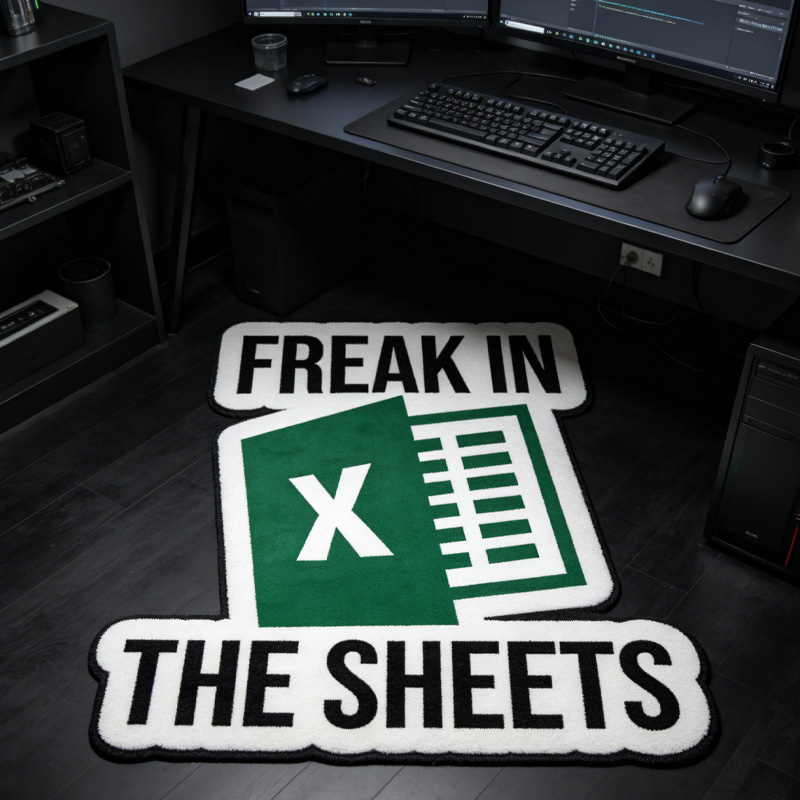 Personalized Nerdy Sheet User Graphic Rug Doormat Kids Nerd Bedroom Playroom Rug Gifts for Geek Lover