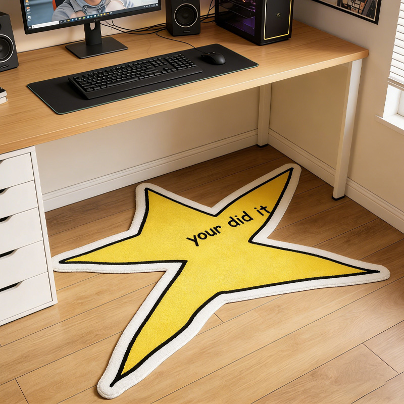 Personalized You Did It Star Graphic Rug Doormat Kids Nerd Bedroom Playroom Rug Gifts for Geek Lover