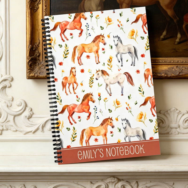 Personalized Horse Lover Notebook Country Rustic Journal Gift for Cowboys Riding Lovers Equestrian Lovers